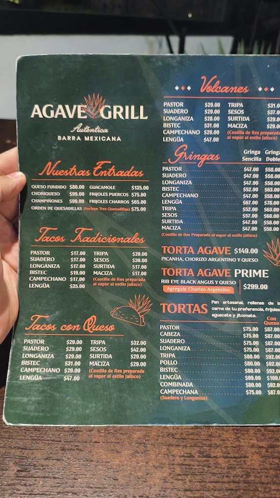 Agave Grill Zibata Menu - 2025-2026
