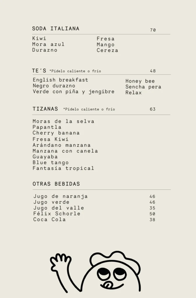 Cafele Zibatá Menú